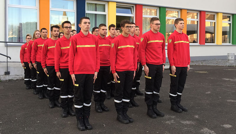 Bac pro métiers de la sécurité, élèves sapeurs pompiers de Saint-Charles Chauny