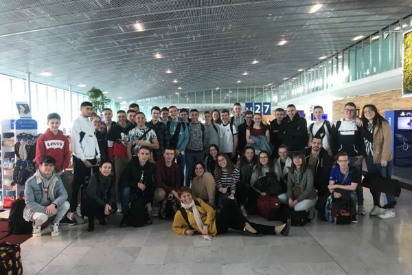 élèves de Saint-Charles aéroport pour Etats-Unis