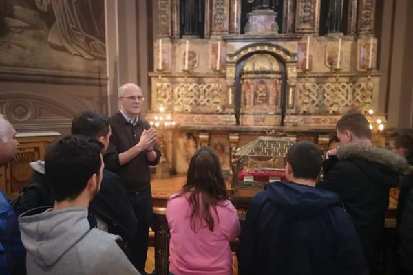 Rencontre avec le Père Jésuite John Meehan et le Père Vadnais en l'église du Gesú