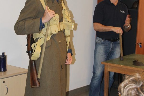 élève de Saint-Charles déguisé en poilu 1ère Guerre Mondiale